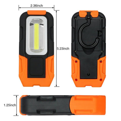 2 Pack Portable LED Work Light with Magnetic Base & Hanging Hook