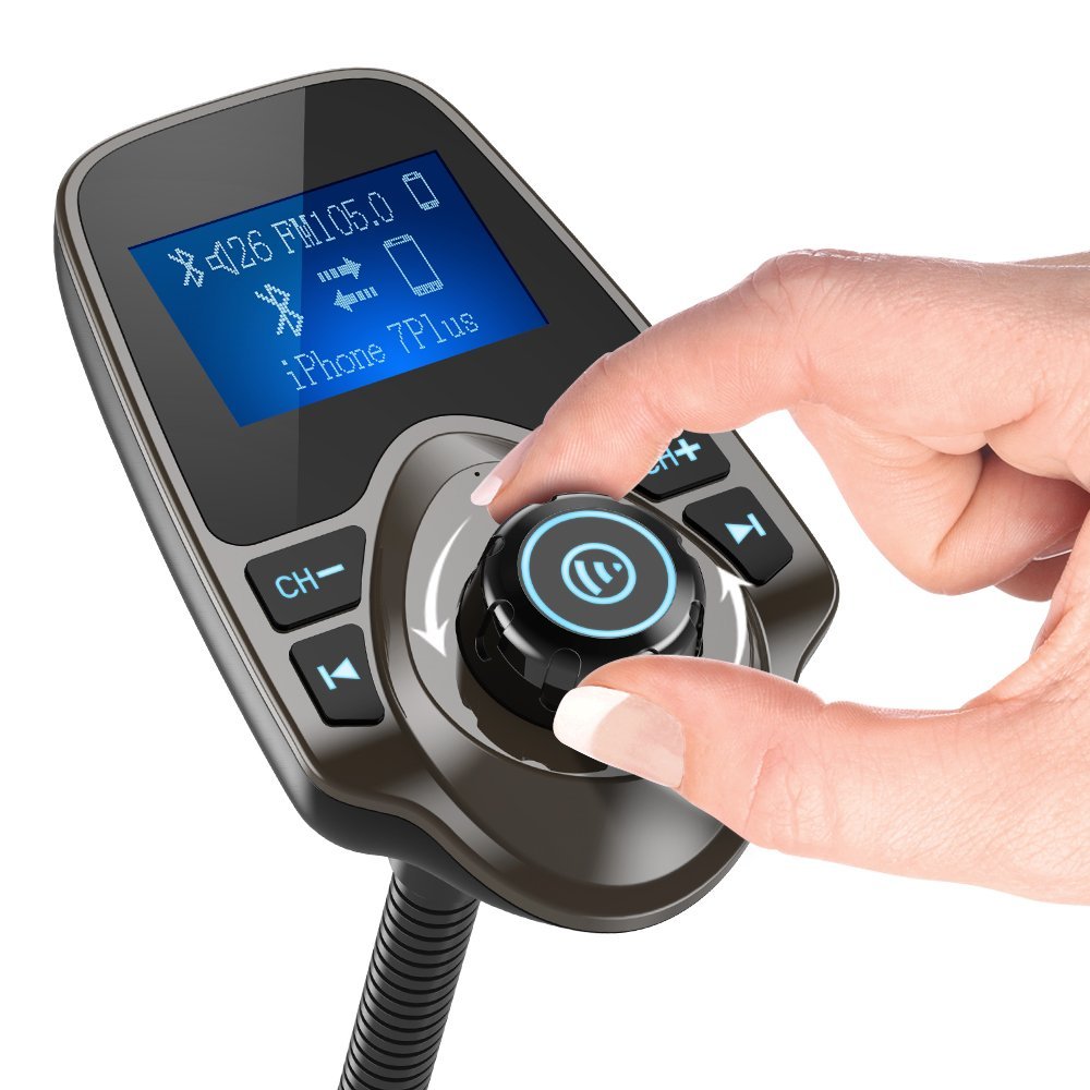 Nulaxy Wireless Bluetooth Car FM Transmitter Audio Adapter
