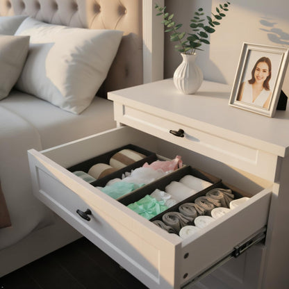 4-Pack Drawer Organizer Bins – Foldable Fabric Dividers for Socks Underwear Storage