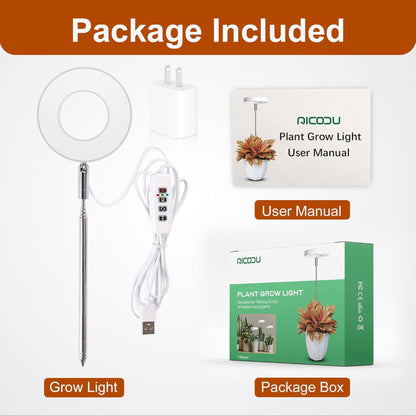 Indoor Plant Grow Light – Full Spectrum LED with Timer Dimming Adjustable Heigh