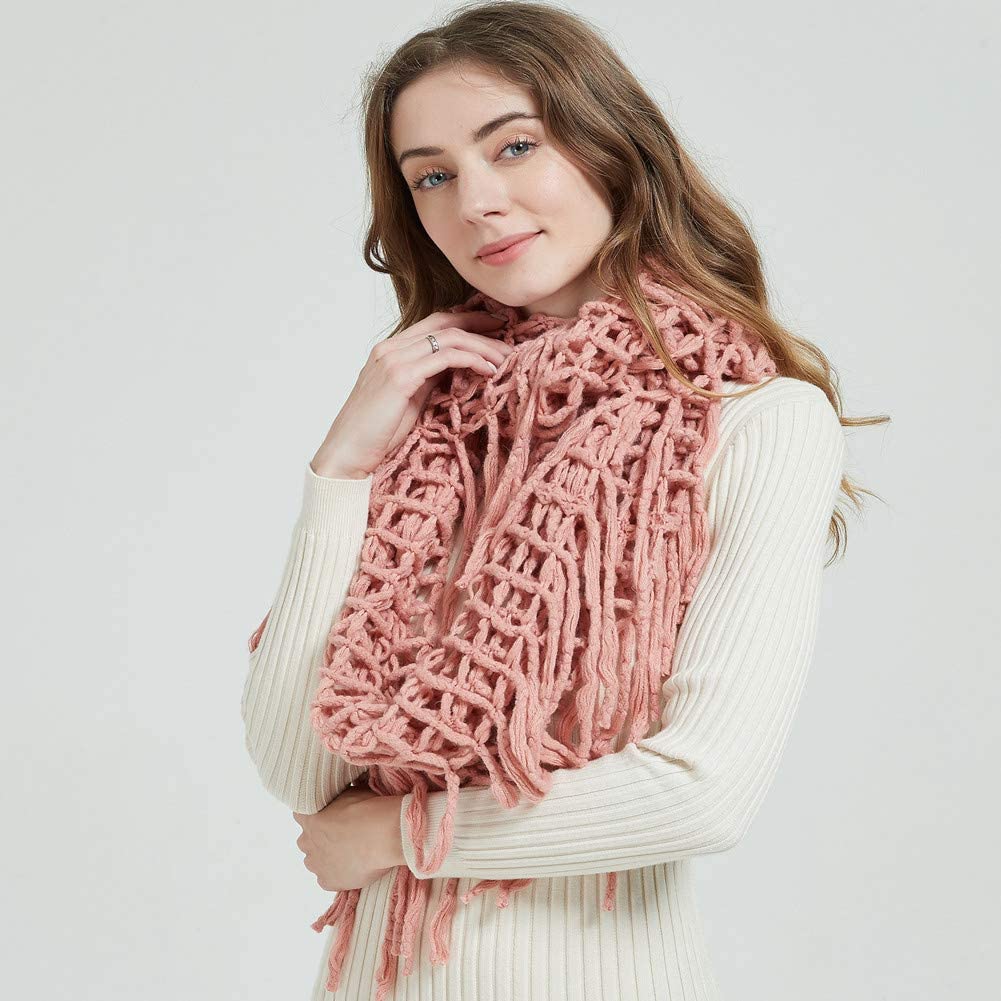 Winter Women Thick Cable Knit Ribbed Infinity Circle Loop Scarf