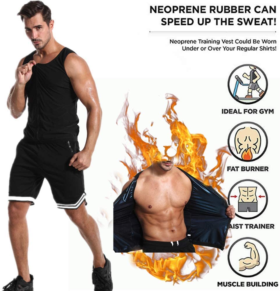 Men's Weight Loss Waist Trainer Sauna Vest 