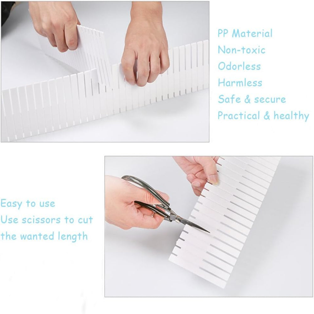 8-Piece Drawer Divider Set – Adjustable Grid Organizer for Socks, Underwear, and Closet Storage