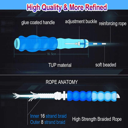 Adjustable Beaded Jump Rope – Kids & Adults Fitness Use – Tangle-Free Segmented Design – Exercise, Training, Workout & Weight Loss
