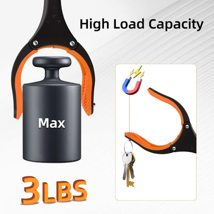 3-Pack 32" Foldable Grabber Reacher Tool – 360° Rotating Jaw with Magnetic Tip, Lightweight Pickup Tool for Trash, Garbage, Seniors & Elderly