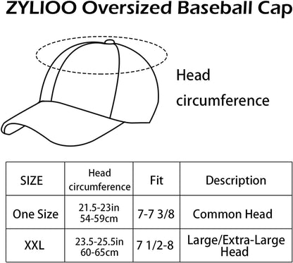  XXL Oversize Trucker Caps,Adjustable Running Hats for Big Heads,Large Lightweight Mesh Back Baseball Cap