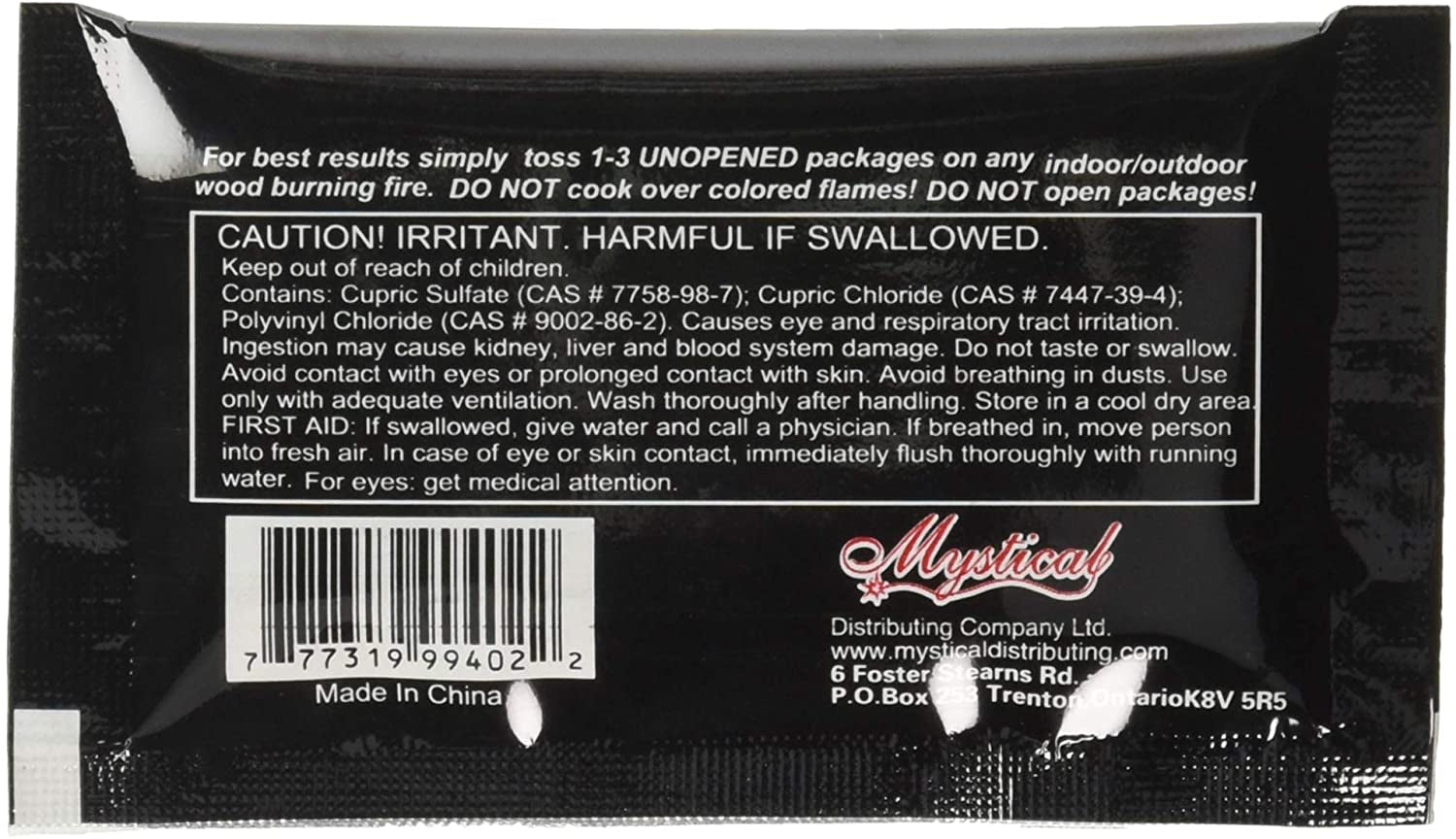 12 Pack Mystical Fire Flame Colorant Vibrant Long-Lasting Flame Color Changer Perfect for Halloween