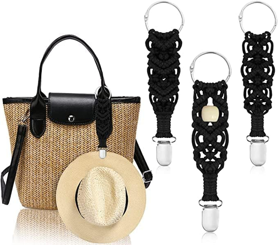 MEIXINZHI 3Pcs Cotton Hat Clip for Travel, Knitting Travel Hat Clip for Bag Backpack Luggage, Travel Hat Clip for Women