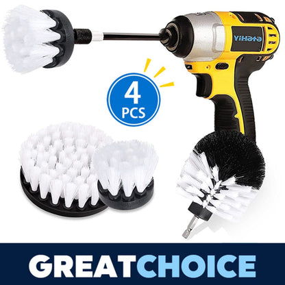 4 PCS Drill Brush Attachment Set - Power Scrubber Drill Cleaning Brush Kit