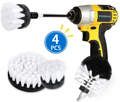 4 PCS Drill Brush Attachment Set Power Scrubber Drill Cleaning Brush Kit