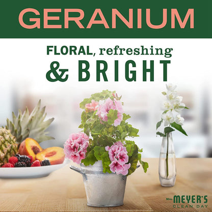 Mrs. Meyer's Kitchen Essentials Set, Includes: Hand Soap, Dish Soap, and All Purpose Cleaner, Geranium, 3 Count Pack