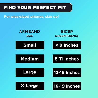  Phone Holder for Running, Cell Phone Arm Bands with Reflective Logo, Phone Strap Armband Fits iPhone and Android, Use for Running, Walking, Hiking and Biking, Black, Medium