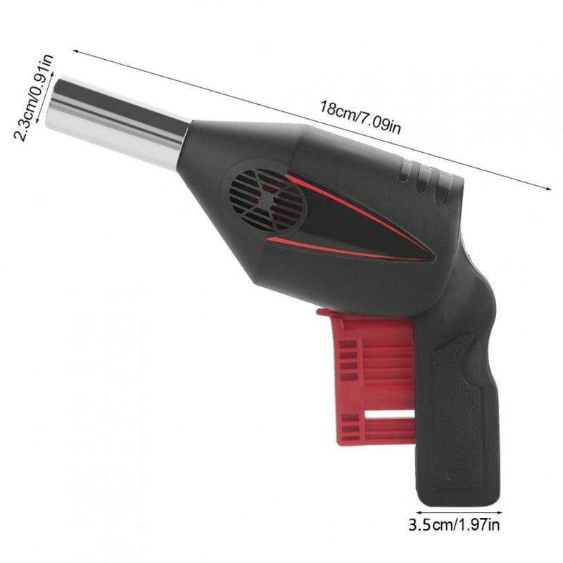 BBQ Air Blower, Manual Operated Start a Fire Quicker and Easier Grill Barbecue Tool for Outdoor Barbecue and Picnic Charcoal Grill