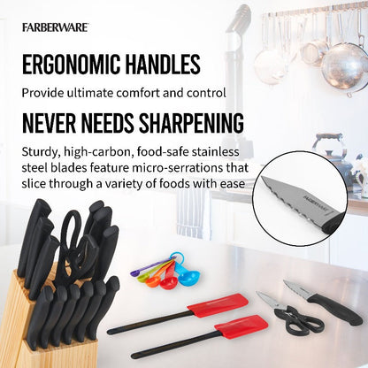 23 Piece Stainless Steel Cutlery and Utensil Set - Never Needs Sharpening Dishwasher Safe