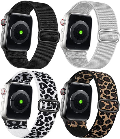 4 Pack Stretchy Bands Compatible for Apple Watch 