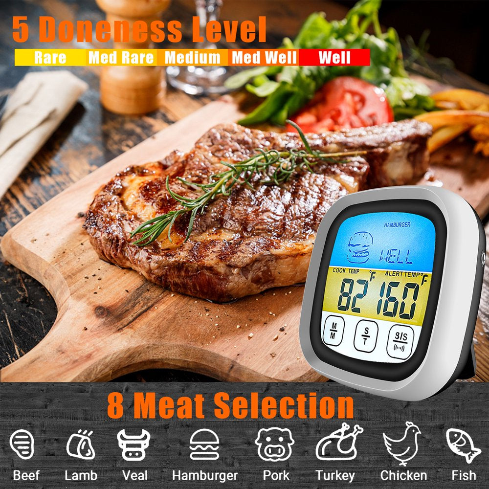 LED Meat Thermometer - Digital Backlight Display