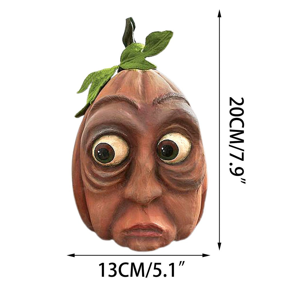 Funny Pumpkins for Fall Decorations, Pumpkins with Faces, Halloween Pumpkin Decorations Statue for Wedding Thanksgiving Home Table Decor