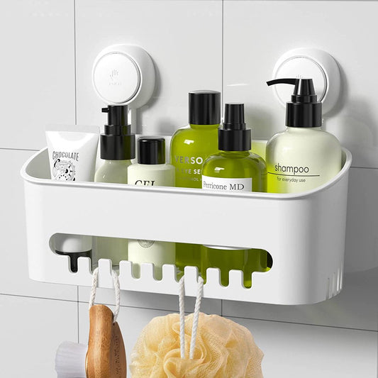 Shower Caddy,  Waterproof Shower Caddy Suction Cup No-Drilling Removable Shower Shelf Powerful Heavy Duty Hold up to 22Lbs