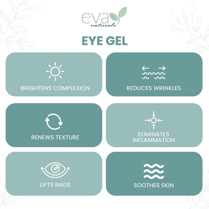 Anti-Aging Eye Gel - Luxurious Hydrating Under Eye Cream For Dark Circles and Puffiness, Bags, Crows Feet, Wrinkles - With Hyaluronic Acid & Skin-Firming Peptides Eye Serum (2 oz.)
