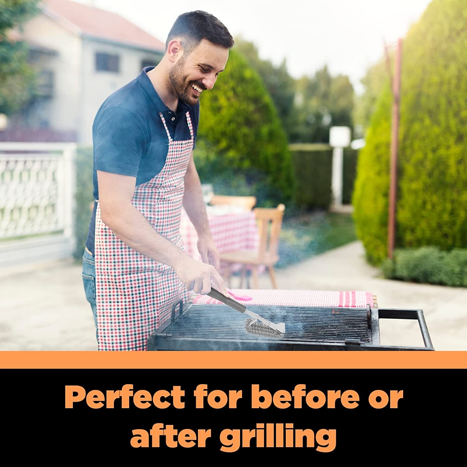  2-in-1 BBQ Brush for Grill Cleaning