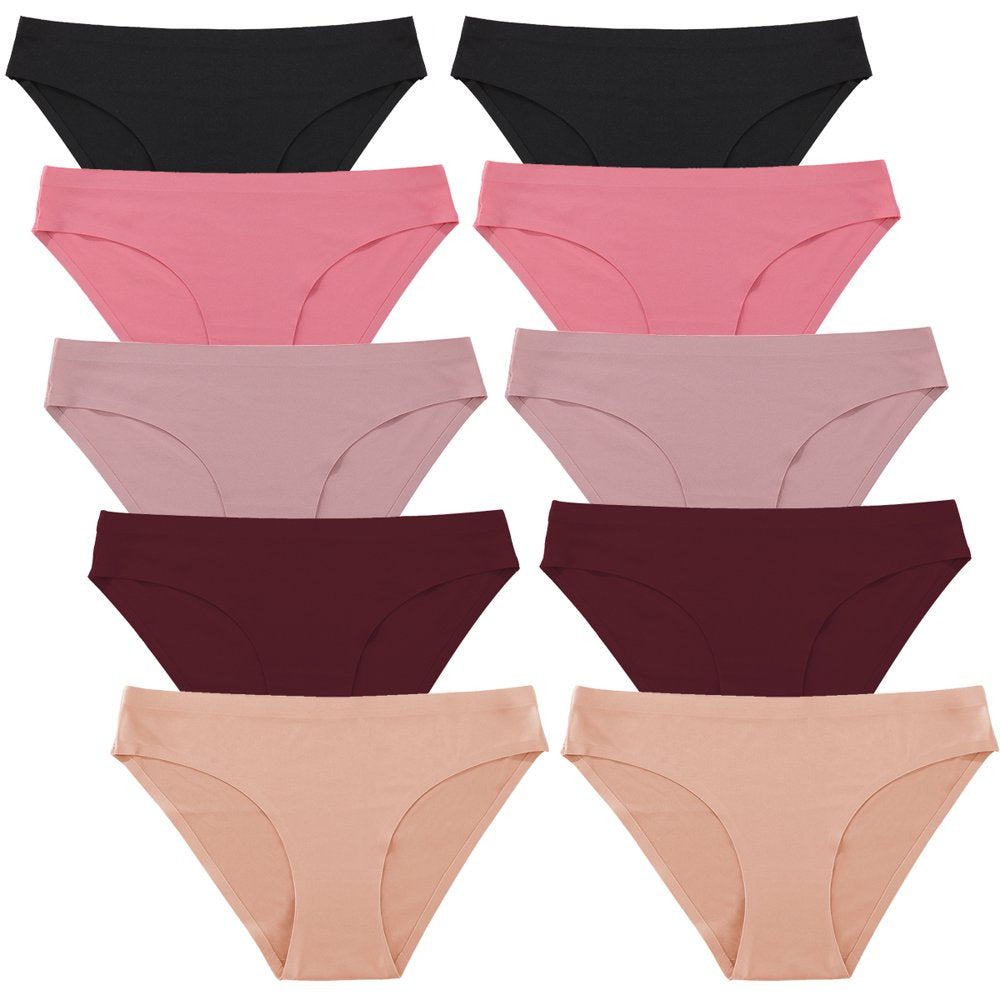 10 Pack Seamless No Show Underwear for Women