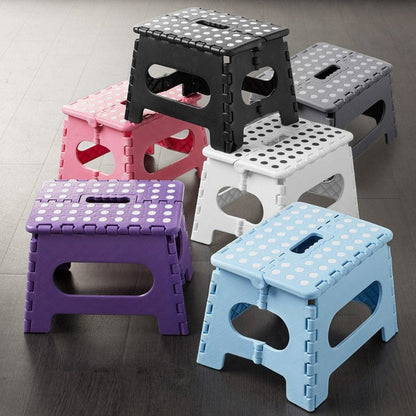  Set of 2 - 9"Collapsible Foot Stool  With Handles for Kids and Adults