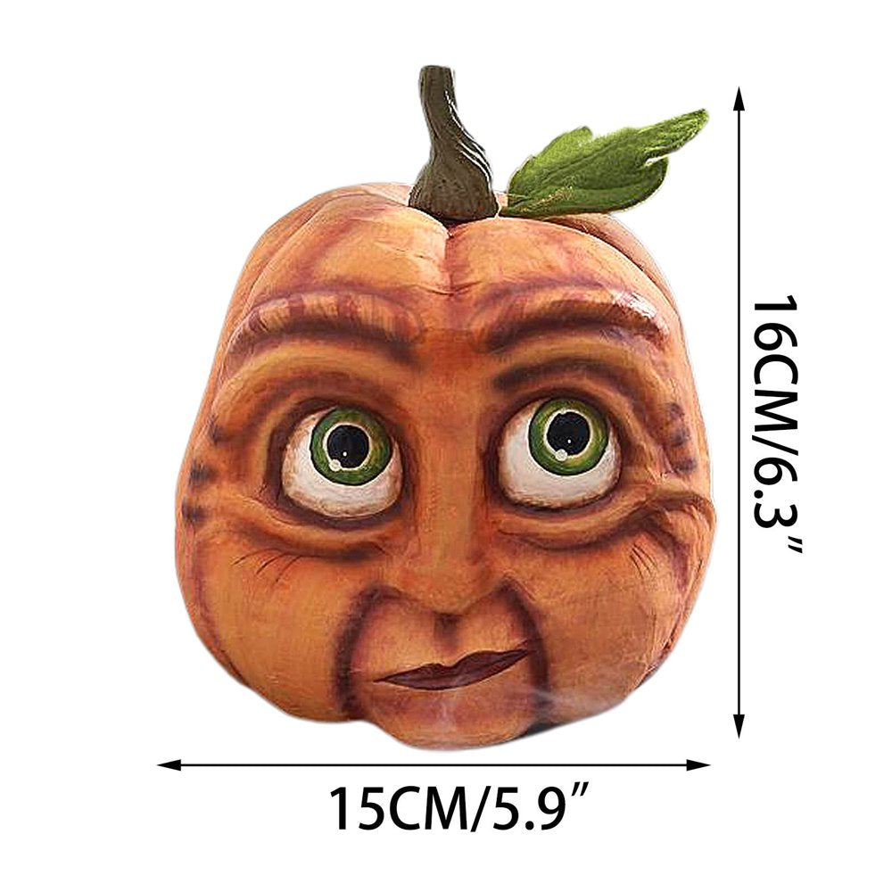 Funny Pumpkins for Fall Decorations, Pumpkins with Faces, Halloween Pumpkin Decorations Statue for Wedding Thanksgiving Home Table Decor