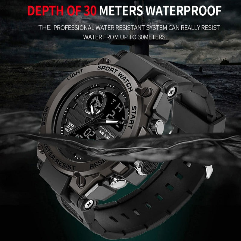 LED Tactical Army-Style Wristwatch 