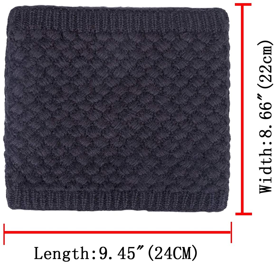 Leories Winter Neck Warmer Fleece Lined Infinity Scarf Thicken Windproof and Dust Skiing Scarf Face Mask
