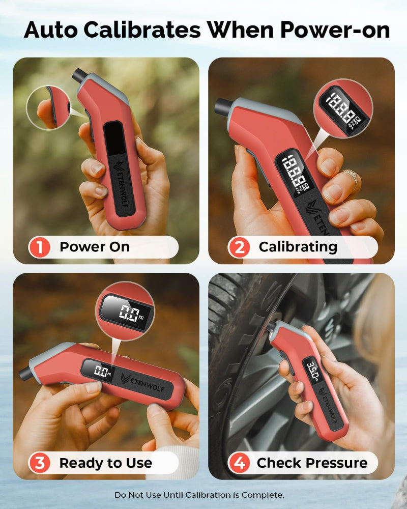 Digital Tire Pressure Gauge T300 – 3–200 PSI Industrial Gauge, ANSI B40.7 Grade 2A Calibrated, Replaceable AAA Batteries