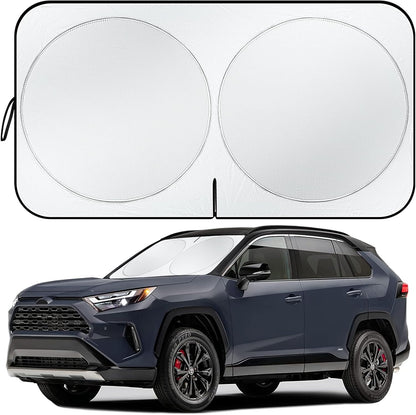 Car Windshield Sun Shade - Foldable Car Sun Shade Protection with Storage Bag