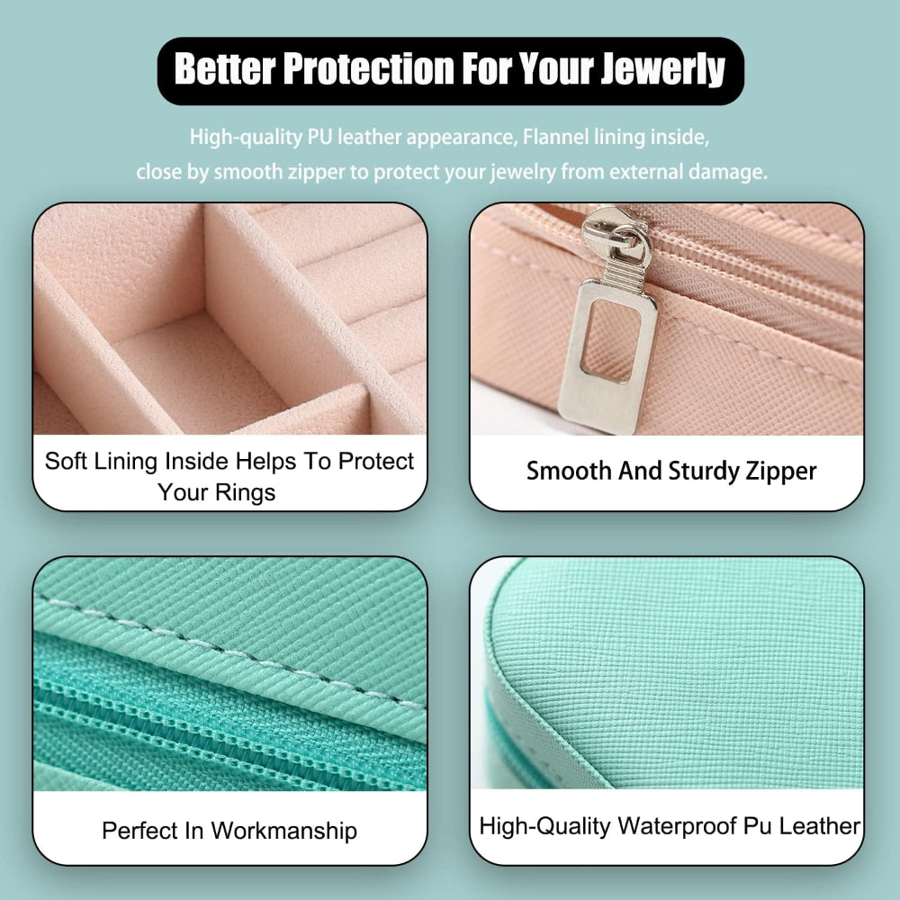Mini Jewelry Travel Case – Portable Jewelry Organizer for Rings, Earrings, Necklaces & Bracelets