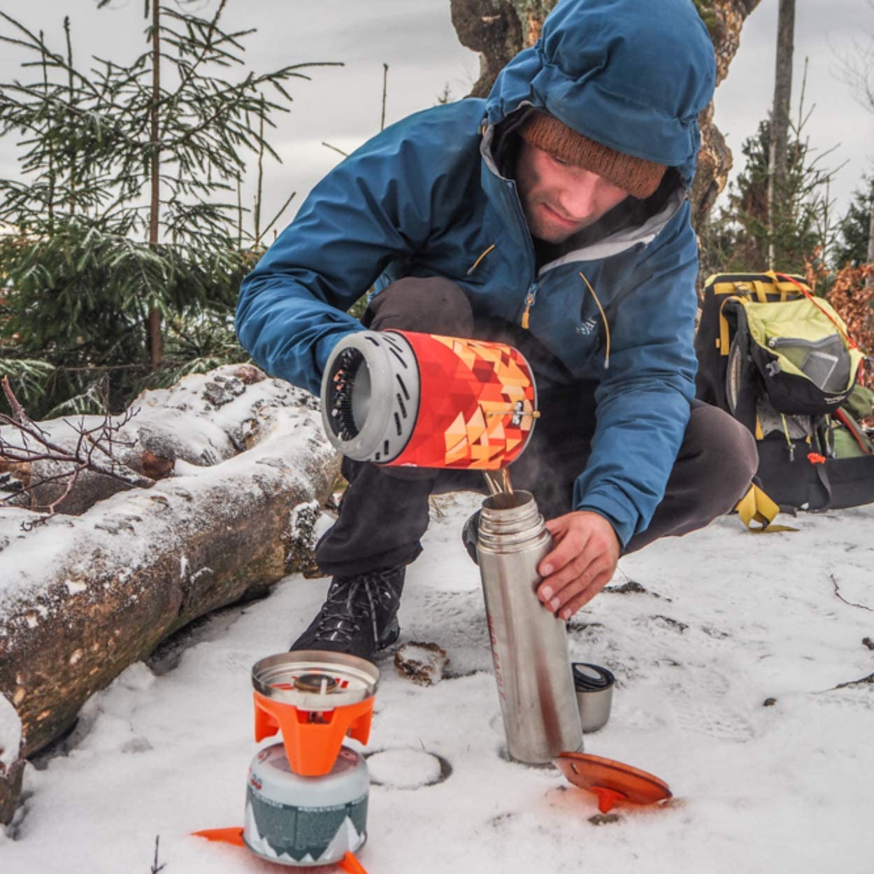 Fire-Maple "Fixed-Star 2" Personal Cooking System Stove w/Electric Ignition, Pot Support & Propane/Butane Canister Stand | Jet Burner/Pot System for Backpacking, Camping, Hiking, Emergency Use