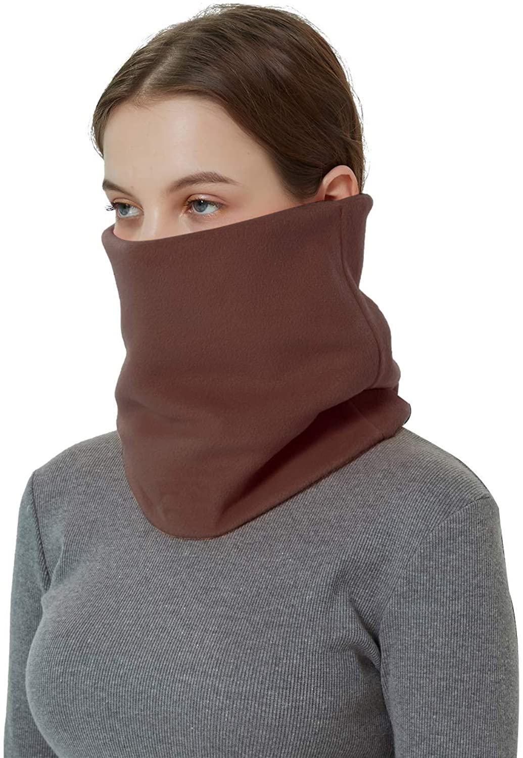 CRIPOP 2 Pack Infinity Loop Scarf, Fleece Unisex Warm Neck Warmer Circle Scarves