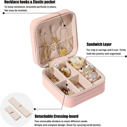 Mini Jewelry Travel Case – Portable Jewelry Organizer for Rings, Earrings, Necklaces & Bracelets