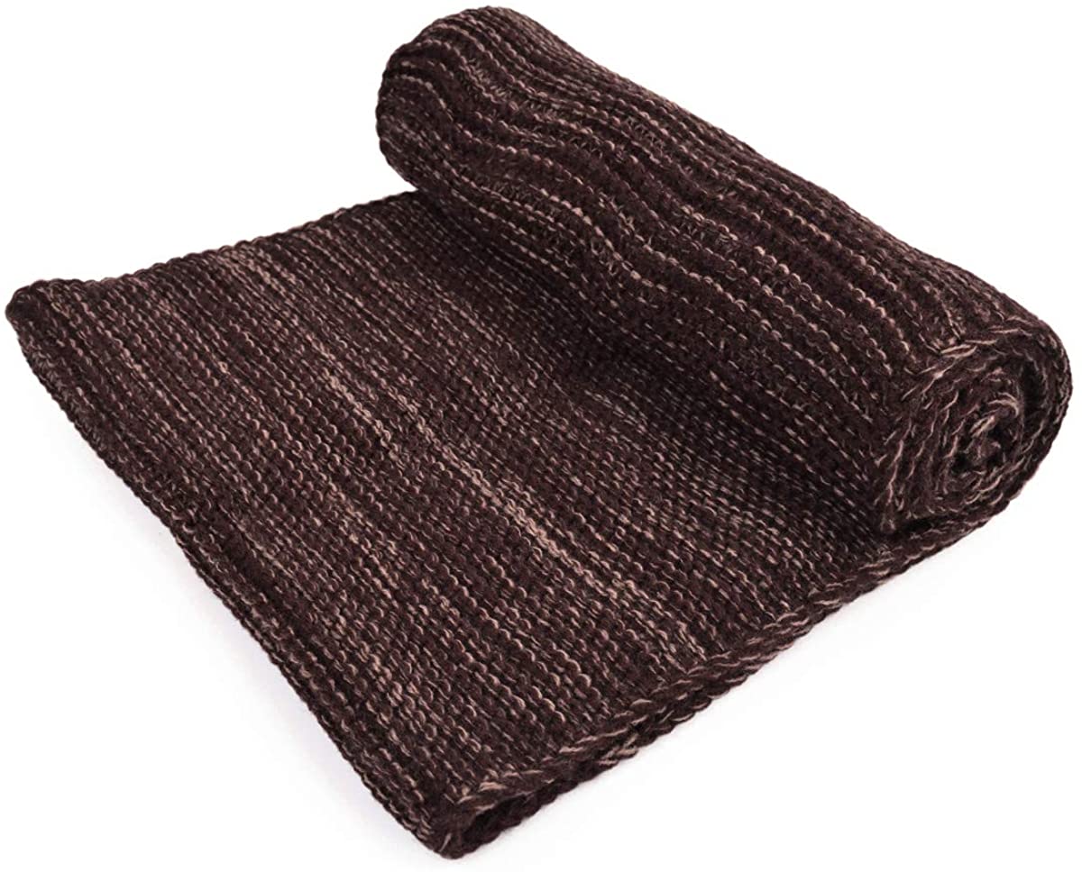 Two-Tone Winter Knit Warm Infinity Loop Circle Scarf