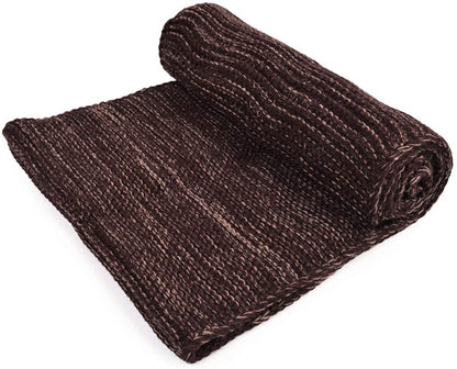 Two-Tone Winter Knit Warm Infinity Loop Circle Scarf