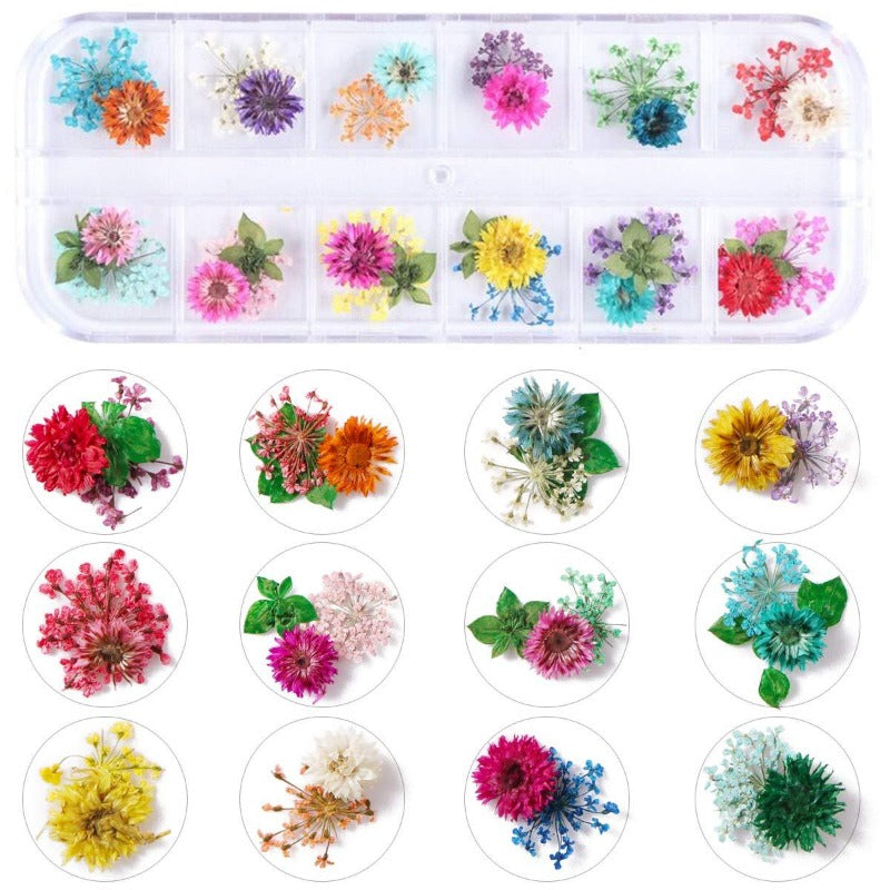Acrylic Dried Flower Nail Art Set