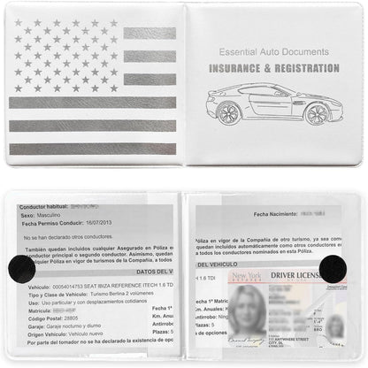 2-Pack Car Registration & Insurance Holder – Vehicle Document Organizer with Velcro Closure