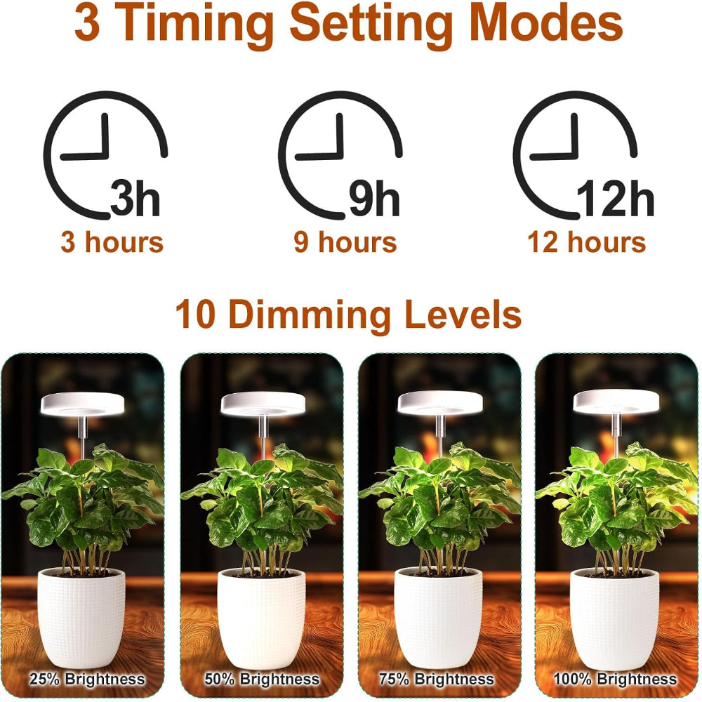 Indoor Plant Grow Light – Full Spectrum LED with Timer Dimming Adjustable Heigh