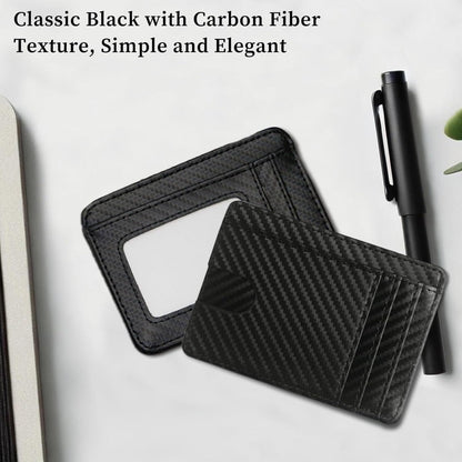 Leather Minimalist Wallet – RFID Blocking Card Holder – Front Pocket Use – Genuine Cowhide Leather for Men & Women