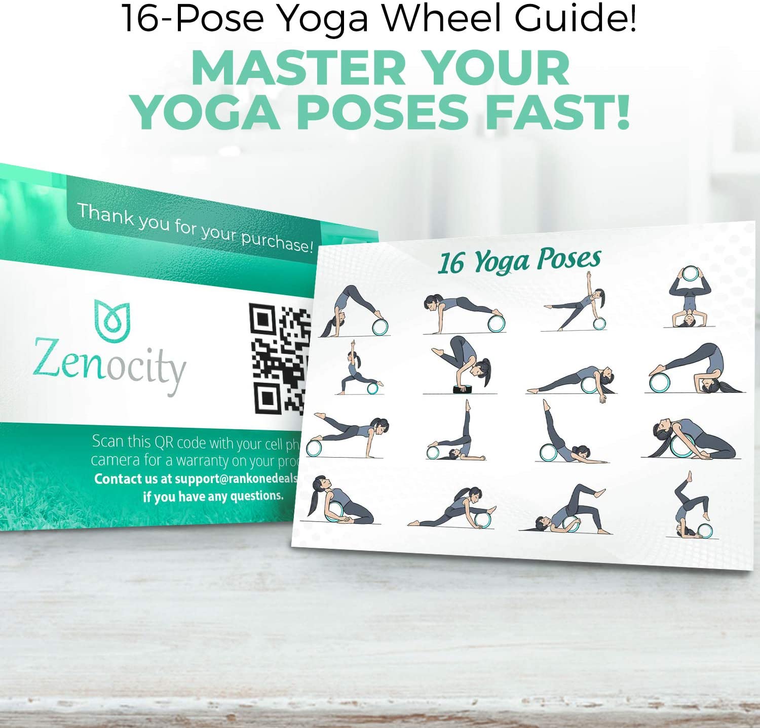 Yoga Wheel - The Best Balance Accessory for Stretching | Posture Fit Padding Technology Keeps You Comfortable & Stable While You Stretch | Fits All Sized People | Holds 440 LBS