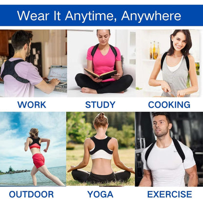 Adjustable Posture Corrector – Breathable Back Brace for Men & Women, Lower Back, Shoulder & Neck Support, Pain Relief