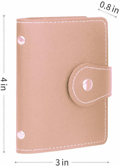 2-Pack Credit & Business Card Holders – 26-Card Organizer Use – SD Card Storage Included – Compact Book-Style Design for Men & Women