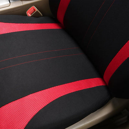 Full Set Car Seat Covers – Front & Rear Bench Polyester Mesh Fabric – Easy Install SUV Car Covers