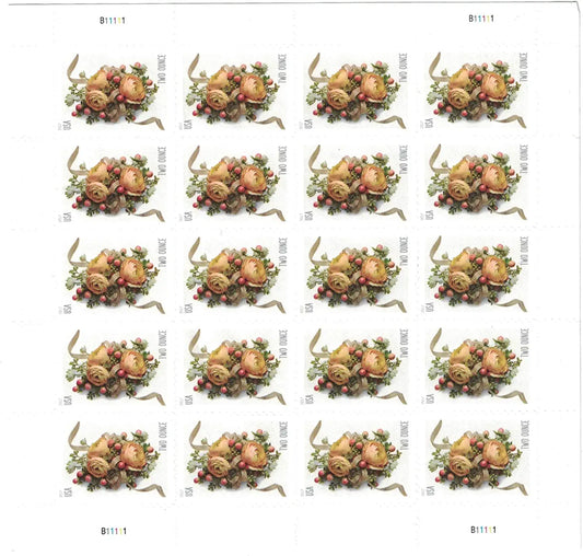 USPS Celebration Corsage Two Ounce 2017 Forever Stamps - Booklet of 20 Postage Stamps