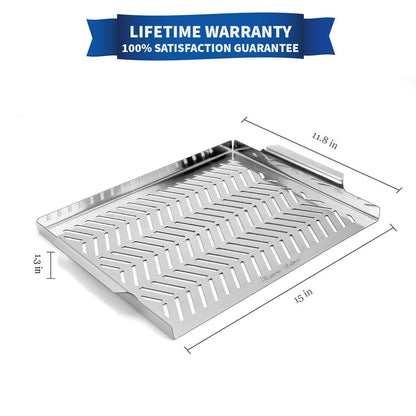 Stainless Steel Grill Topper Pan