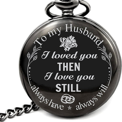 Men's Engraved Personalized Pocket Watch