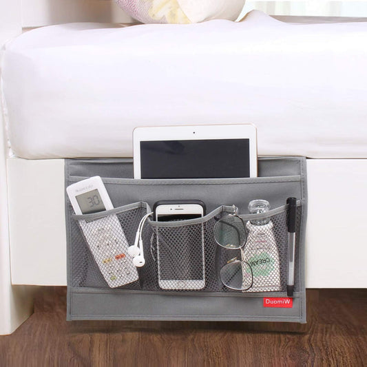 Bedside Storage Organizer – Hanging Caddy for Bed and Sofa Remote, Phone, and Tablet Storage