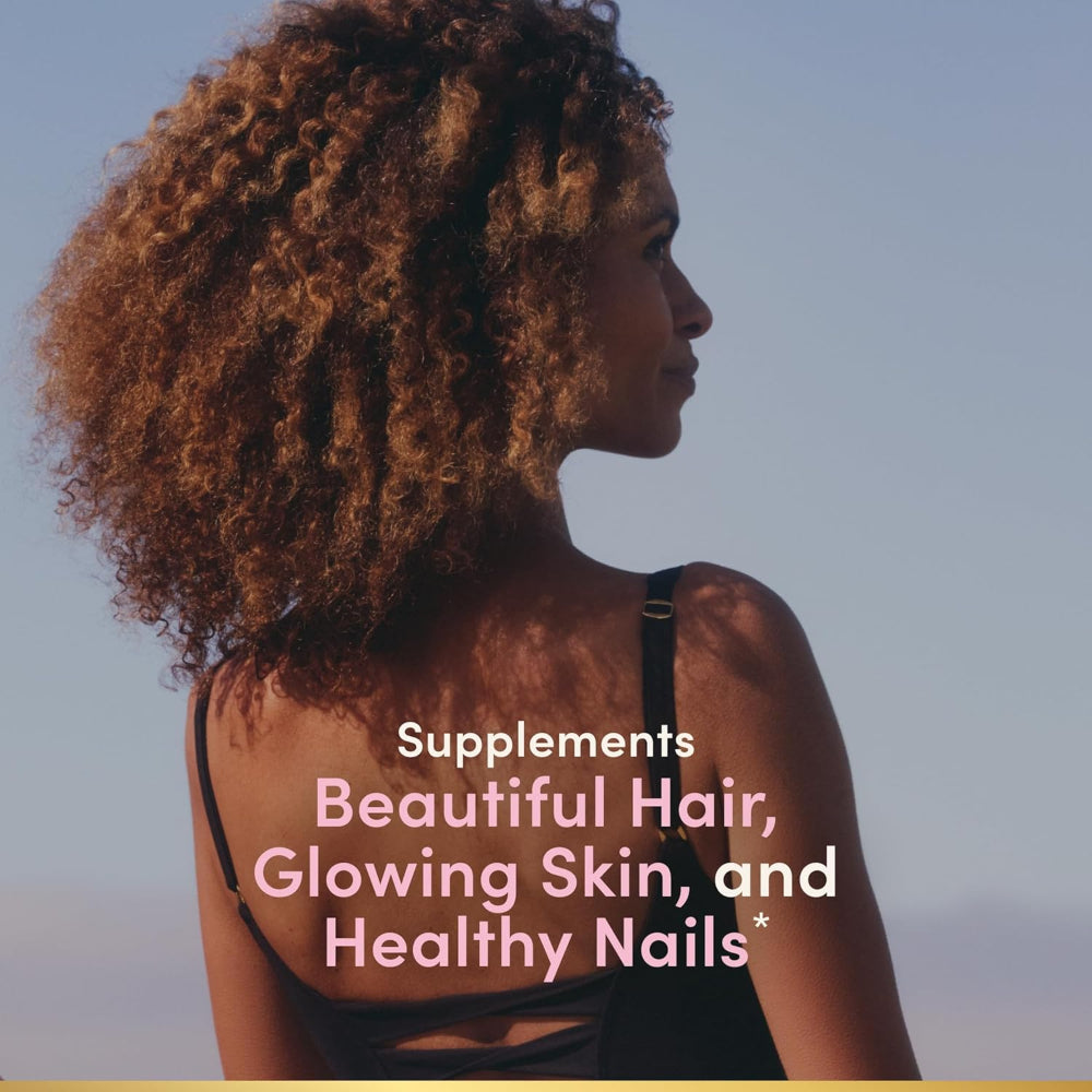 80-Count Hair, Skin & Nails Vitamin Gummies – Biotin 2500 mcg, Strawberry Flavor, 40 Servings